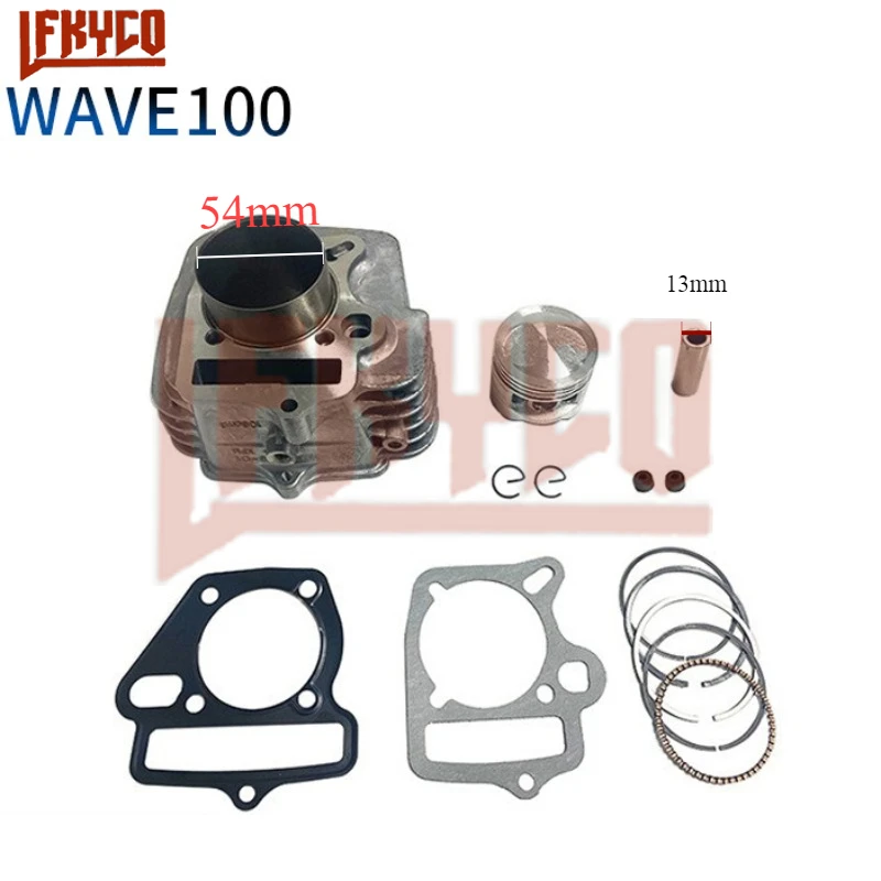 

Motorcycle Accessories 54mm Engine Parts Cylinder Piston Kit 100CC Motor for Honda WAVA100 WAVA 100 Scooter Motoblock Equipment