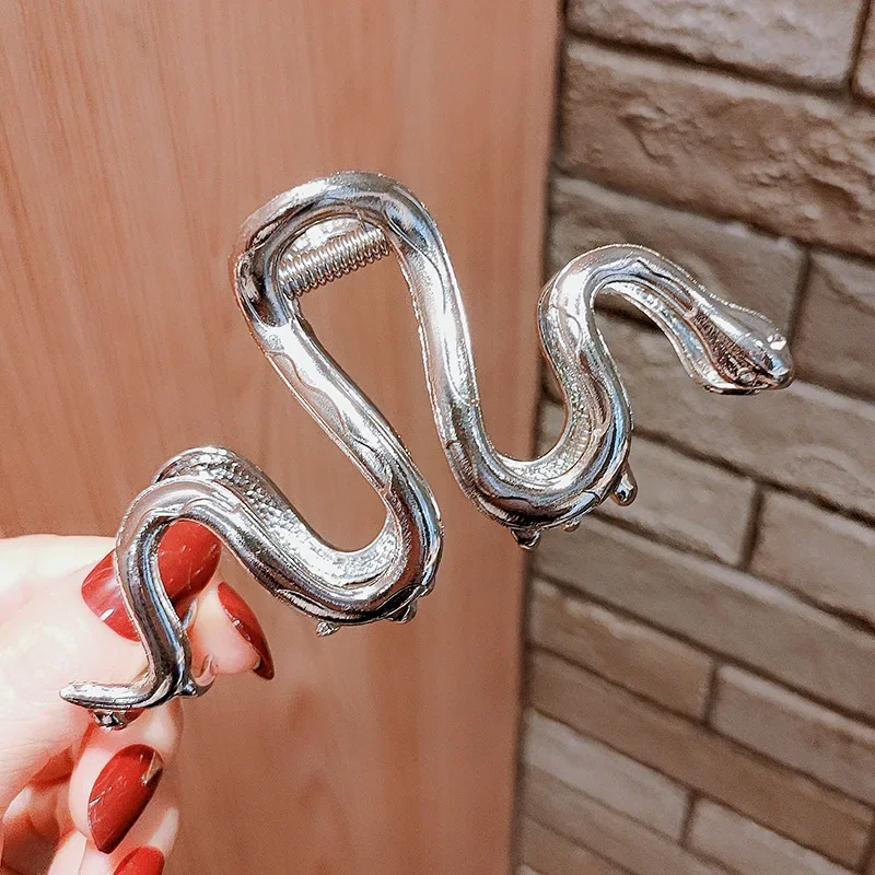 New Wave Metal Grab Clip Large Hair Clip Snake Headwearr