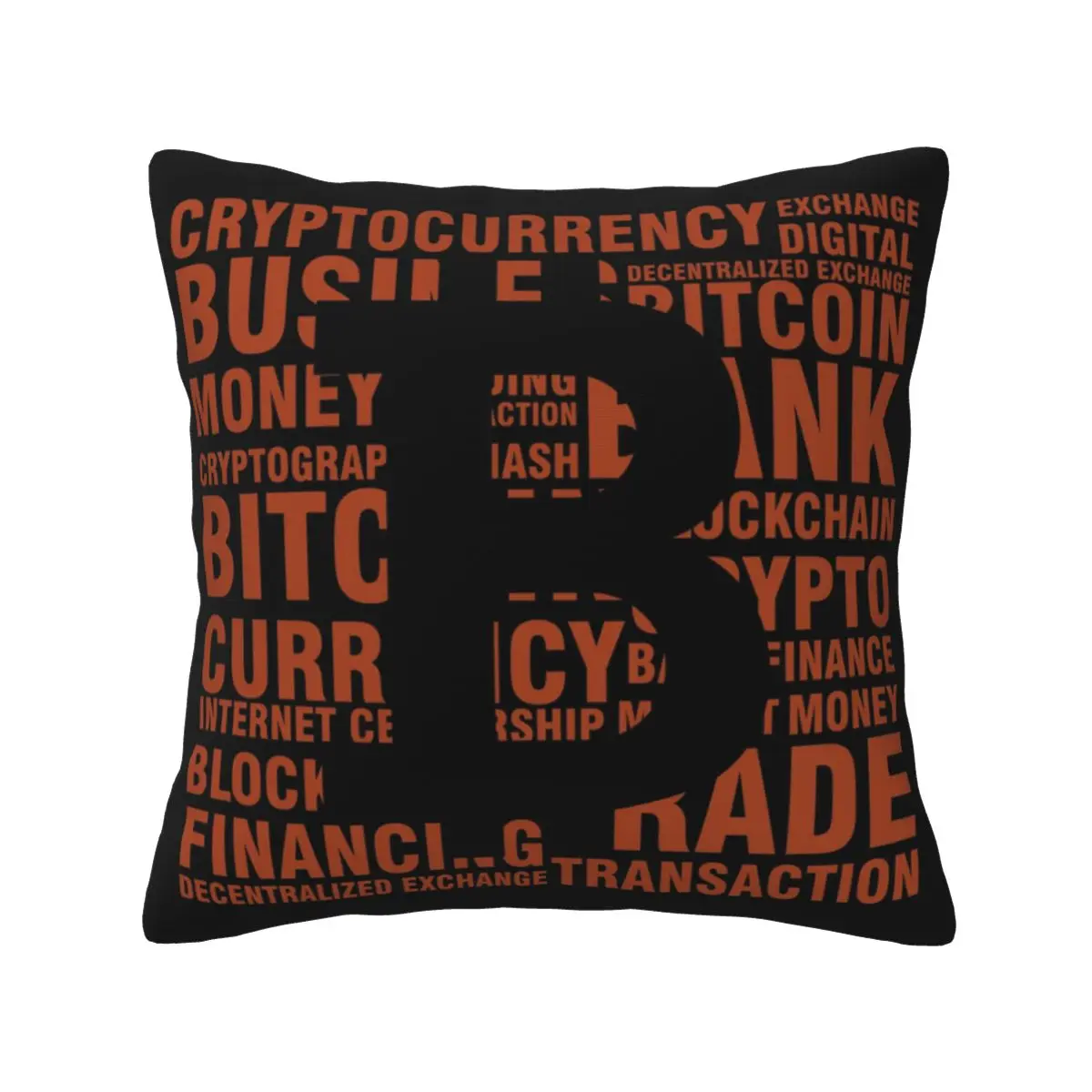 BITCOIN Cryptocurrency polyester decorative cushion Drop Shipping printed 20x20in Cushion Cover