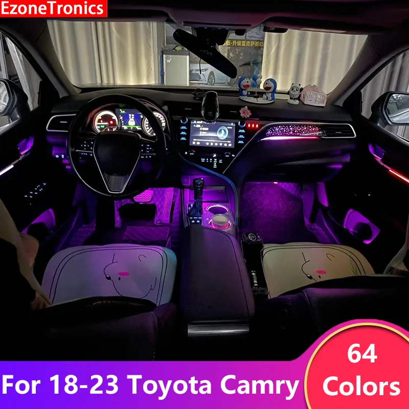Ezonetronics Ambient Light LED For Toyota Camry 2018-2023 Atmosphere Environmental Molded Trim Ambilight Lighting Dynamic Magic