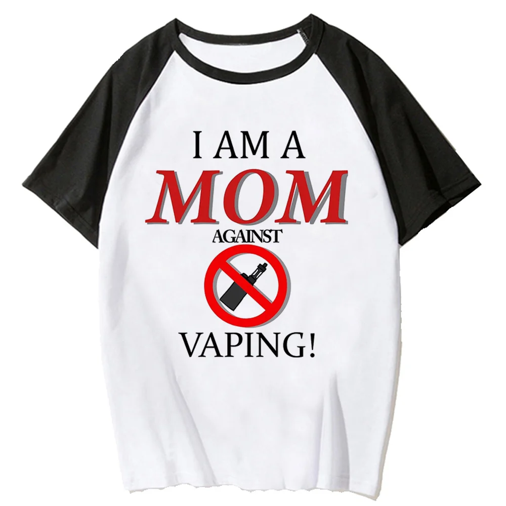 I am a MOM against VAPING Tee women Japanese funny designer tshirt female graphic clothing