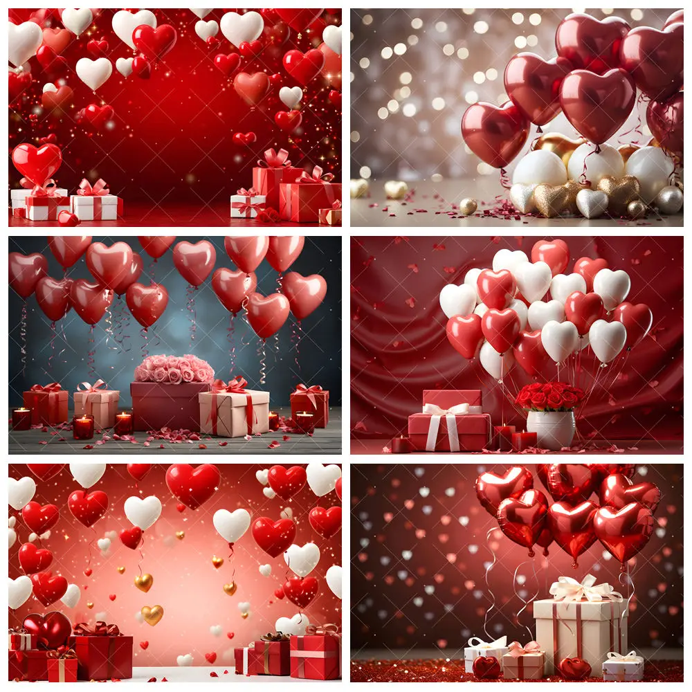 

Valentine's Day Loving Balloons Surprise Gifts Couple Wedding Anniversary Party Custom Room Photography Poster Decor Background