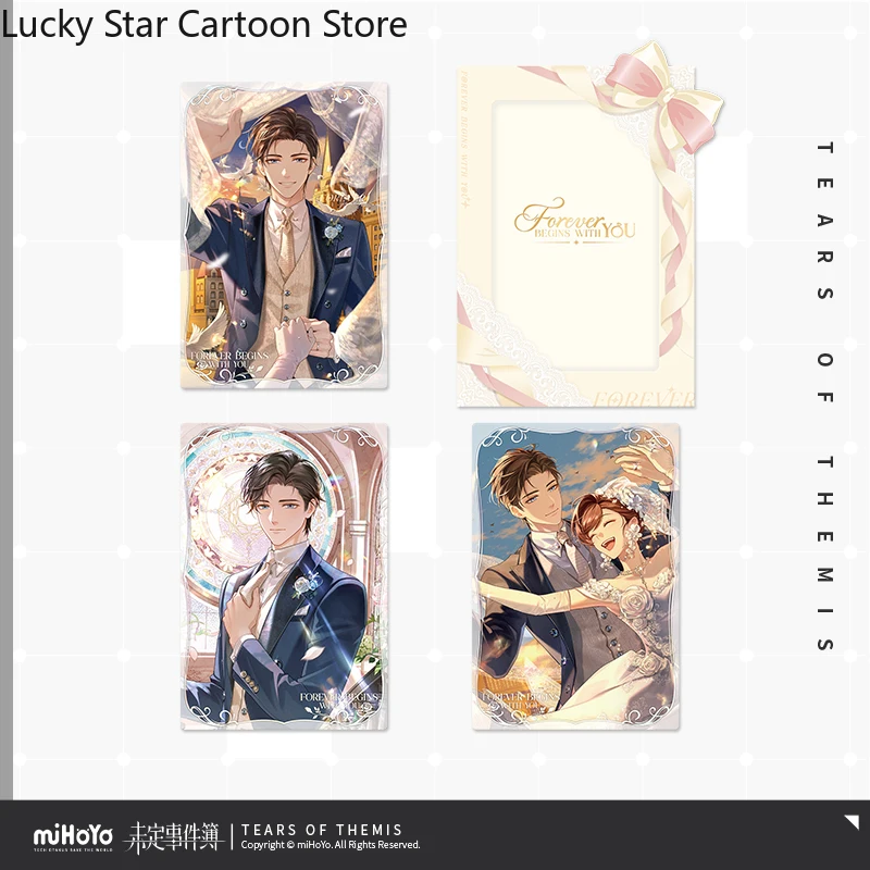 البيع الرسمي MiHoYo Presale Sunsyea Tears of Themis Cosplay إلى الأبد يبدأ معك مجموعة بطاقات تذكارية مجموعة Marius von Hagen