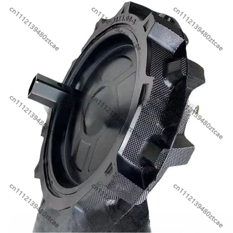 1 Pair 400-8 Solid Tire, Micro-tiller Cultivator Replacement Parts, Floor-turning Scarifier Non-Pneumatic Wheel Accessories
