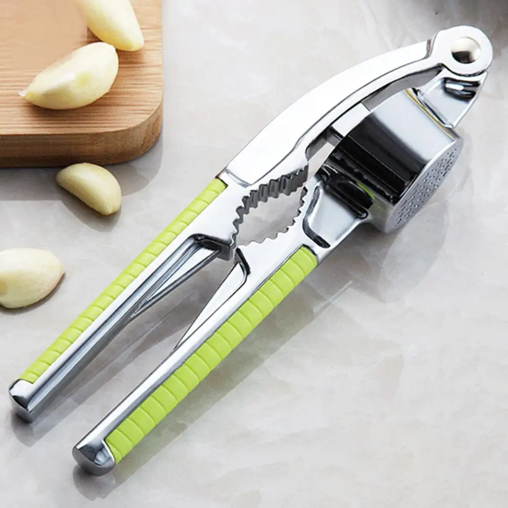 Garlic Press Anti-slip Handle Labor-saving Zinc Alloy Simple Operation Ginger Press Uniform Strength Ginger Crusher