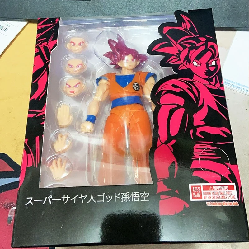 ドラゴンボール SHF 超サイヤ人ゴッドレッド 孫悟空 アクションフィギュア PVC 可動式 ゴクブラック アニメフィギュア コレクションモデル おもちゃ 子供向けギフト