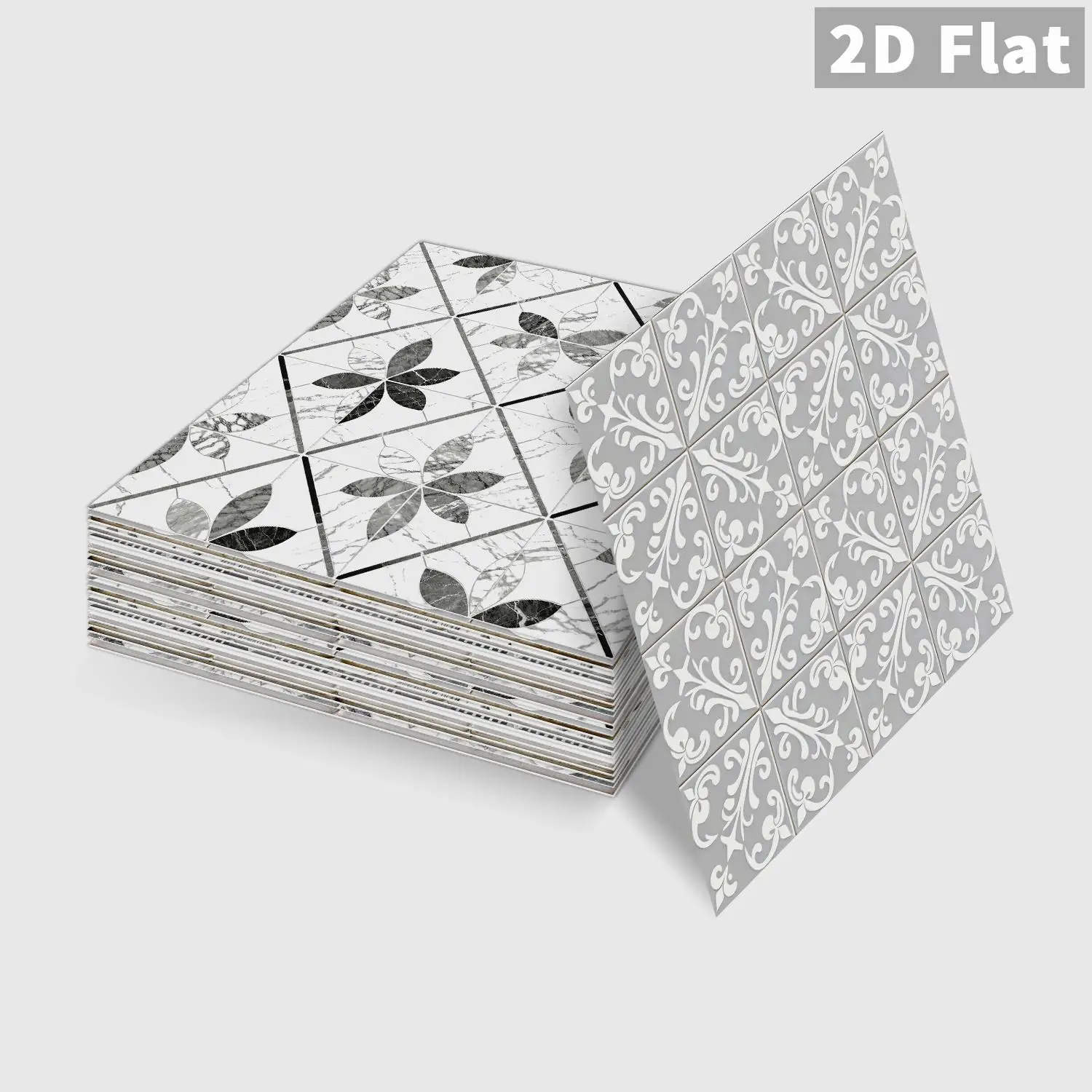 

36 flower tile stickers, self-adhesive waterproof wall stickers, suitable for kitchen and bathroom background decoration