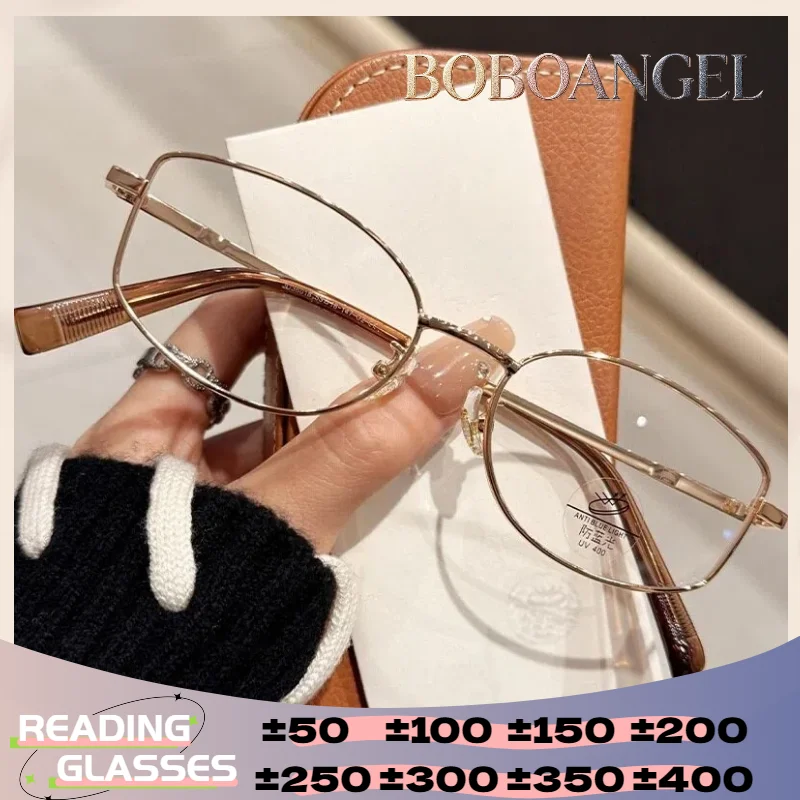 

BOBOANGEL New Design Women Polygon Myopia Prescription Computer Glasses High Quality Anti Blue Progressive Photochromic Eyeware