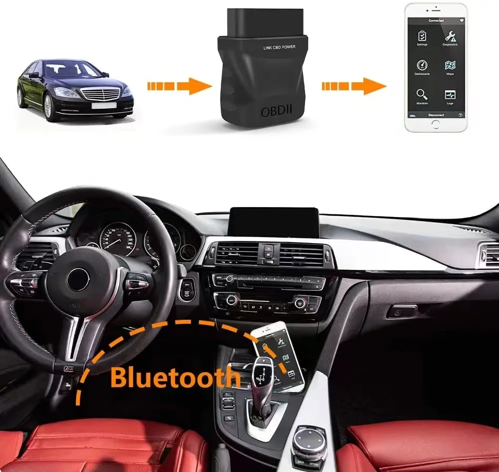 Picture 4: Car Engine Fault Code Reader OBDII Diagnostic Scanner Tool Wireless 4.0 With Automatic Scanning Check Engine Light For IOS/Andro