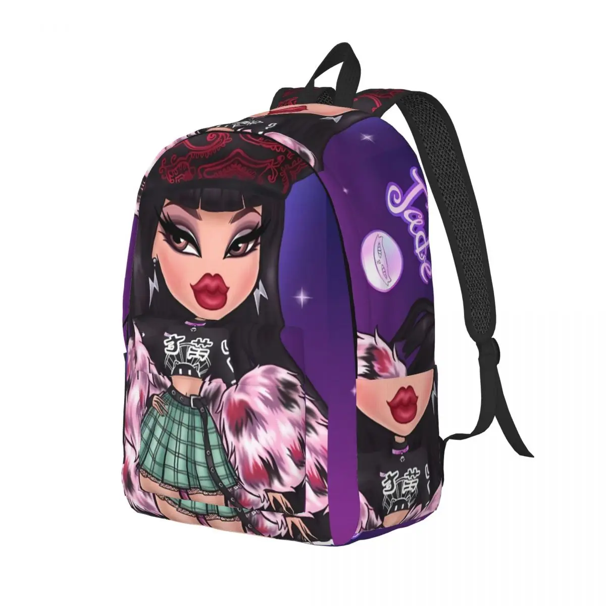 Bratz Jade Portrait Backpack Cute Girl Outdoor Backpacks Youth Novelty School Bags Custom Large Rucksack