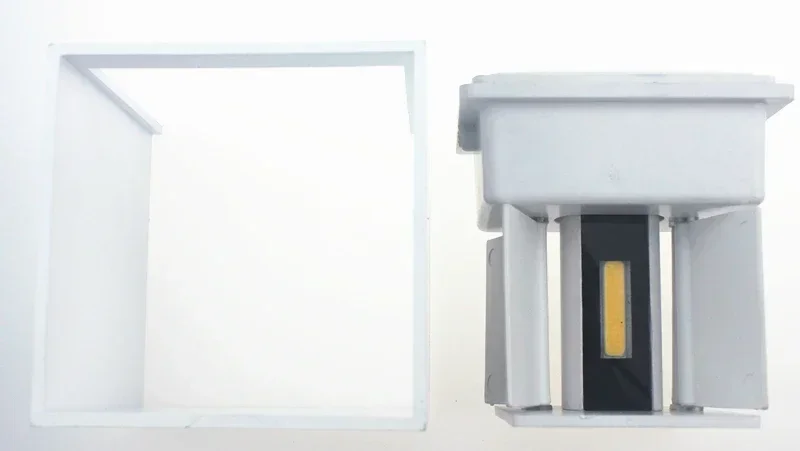 ABS حتى أسفل 2 قطعة/الوحدة IP65 مقاوم للماء في الهواء الطلق الجدار مصباح 10*10*10 سنتيمتر 6 واط Led الإضاءة البيضاء ضوء الحمام 90 ~ 260 فولت