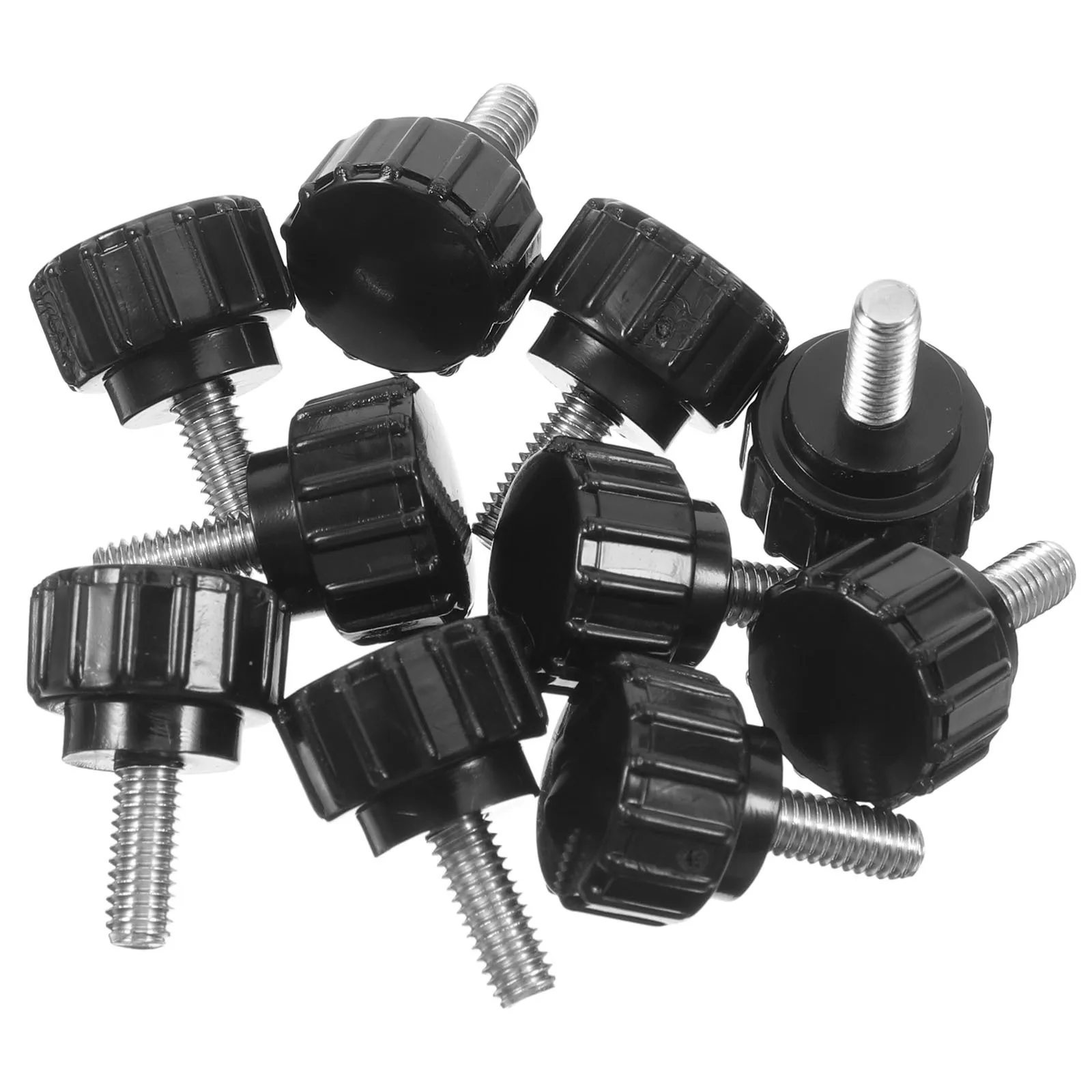 

10Pcs Round Head Knurled Screws Stainless Steel M4x10mm for Toolless Assembly Monitor Mounting Hardware Fixtures Thumb Bolts Kit