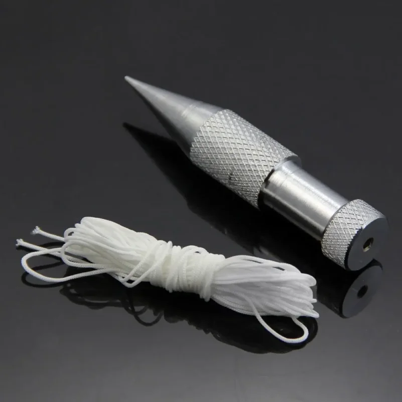 

New Bricklayers Straight Silverline Plumb Bob + 15FT Line Hand DIY Tools Silver Bricklayers Straight Hand DIY Tools Plumb Lines
