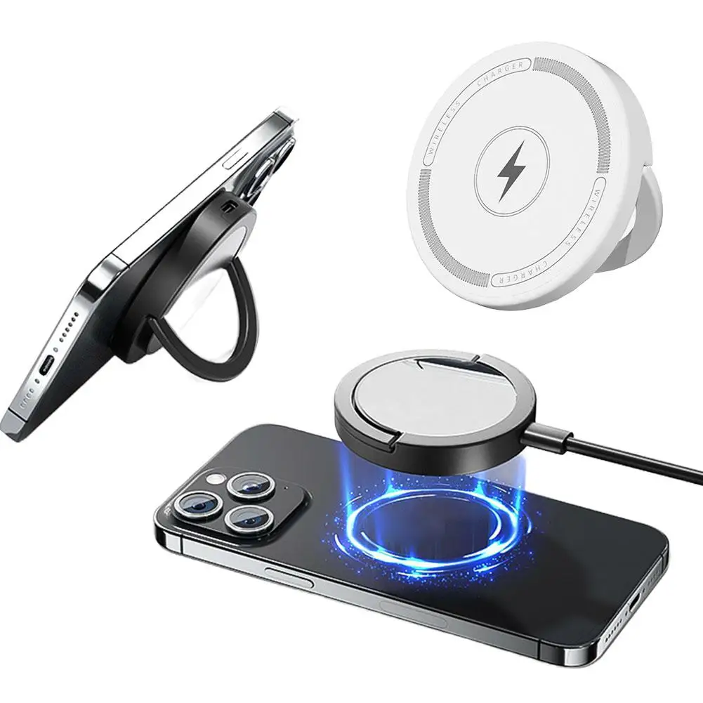 

15W Magnetic Wireless Charger For IPhone Fast Charging Wireless Phone Charger Accessories Wireless Magnetic Charger Desk Mo T5W9