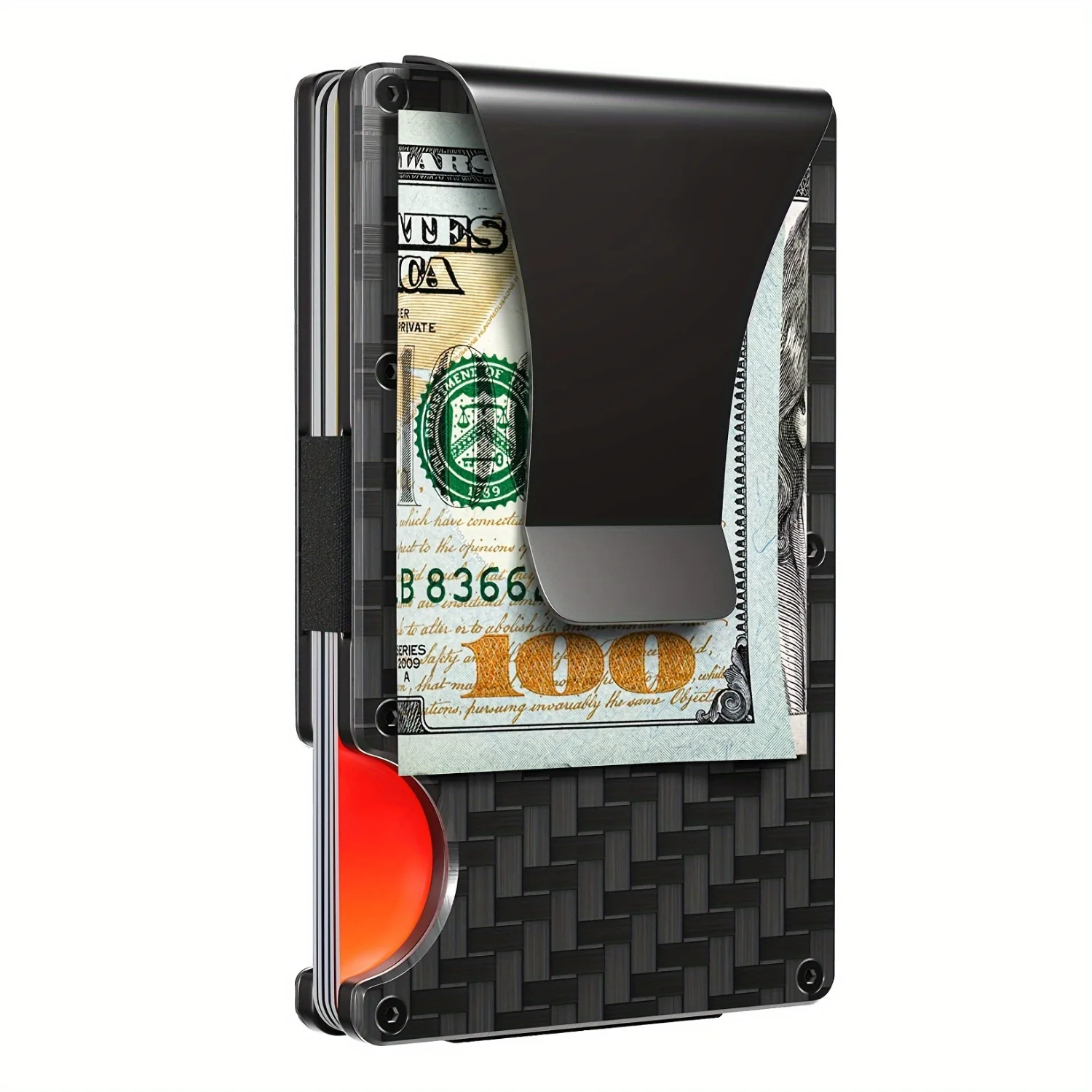

Minimalist Casual Metal Card Holder, Lightweight Business Card Wallet With Side Money Clip