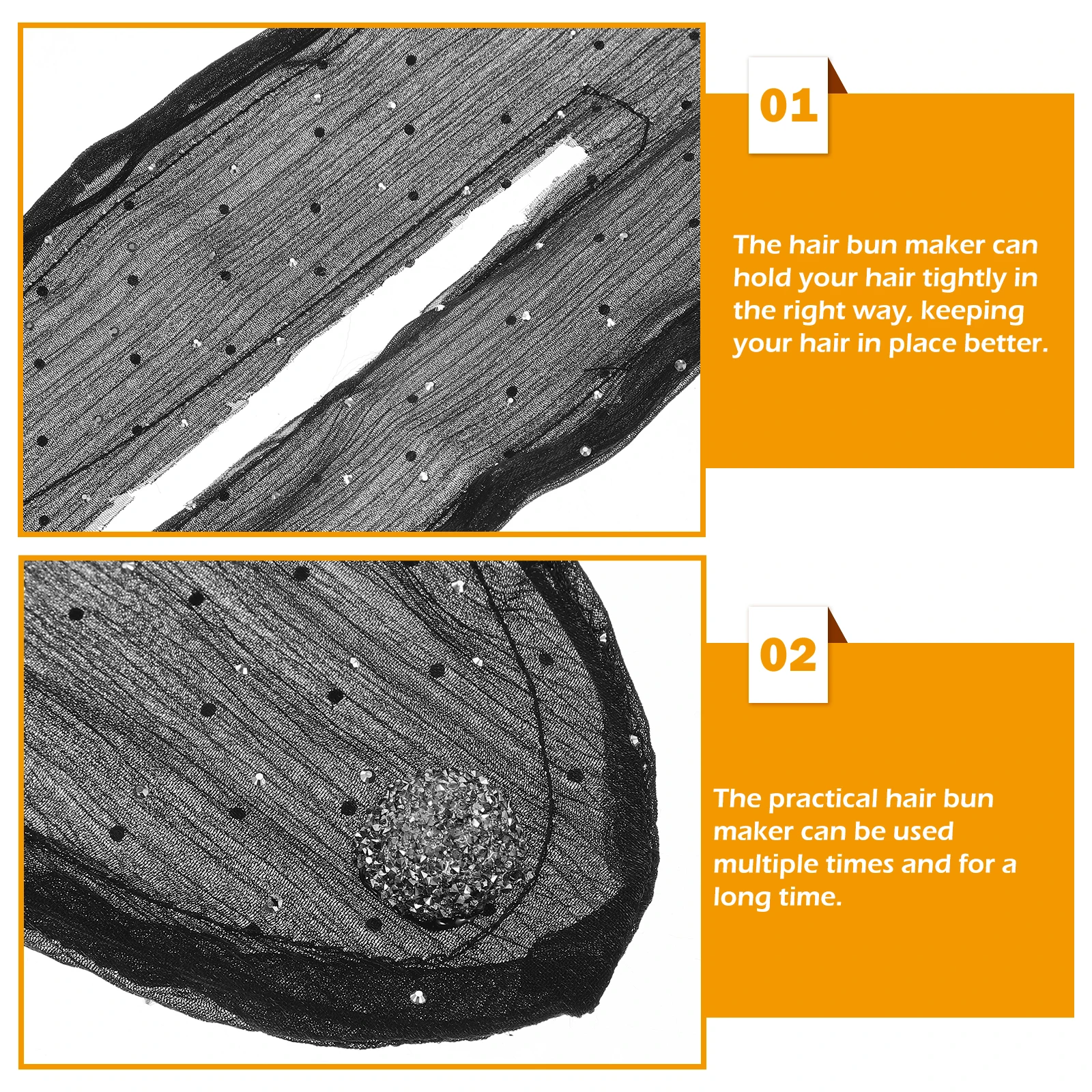 

Adjustable Black Maker Tool Elastic Fabric Stylish Lazy Curler Hair Accessories Bun Wrap Daily Party Prom Use Large Hair Bun