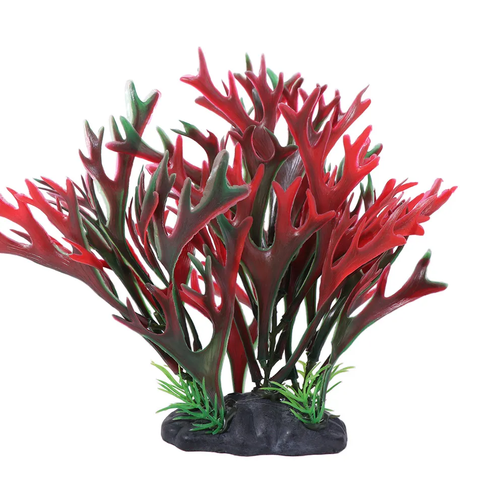 

Aquarium Ornament Mini Artificial Aquatic Plants Lifelike Simulation Antlers Coral Grass Plastic Water Weeds Ornament Fish Tank