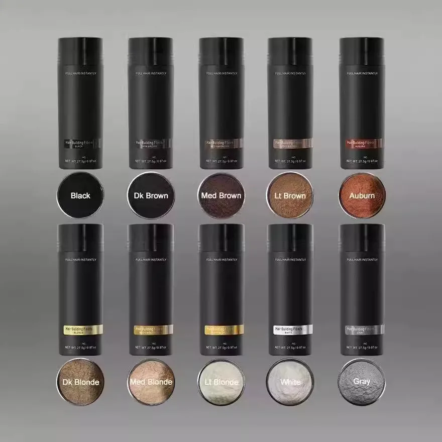 بودرة ألياف الشعر 27.5 جرام مقاومة للرياح للاستعمال مرة واحدة من الألياف السميكة لملء خط الشعر