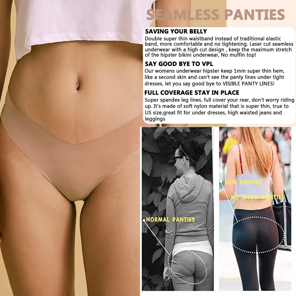 1Pc/2Pc/4Pcs/7Pcs/Set Hot Sale New Design Seamless Thong Breathable Panties Invisible G-String Thong Panty Thong Women Underwear