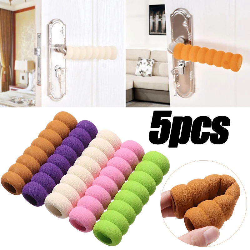 5/1Pcs EVA Door Knob Covers Foam Elastic Room Door Handle Protector Home Accessory Static-free Protective for Kids Safty