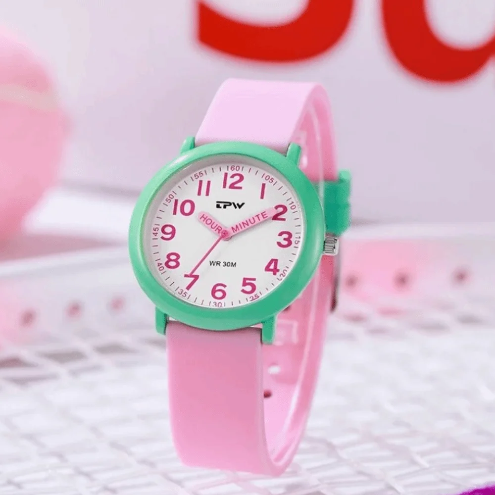 

Cute Silicone Dopamine Watch Colorful Dial Candy Color Girl Watch Hands Watch Daily