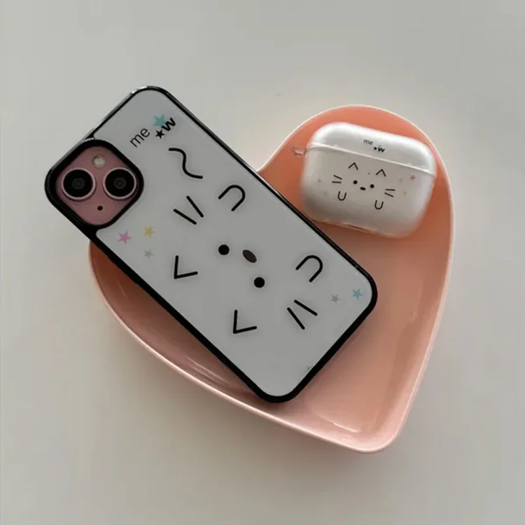 

Korean Ins Sle Line Personali Soft ell Full Cover iPhone6Pro Max/5Pro 7/2/ Protective Case Bla