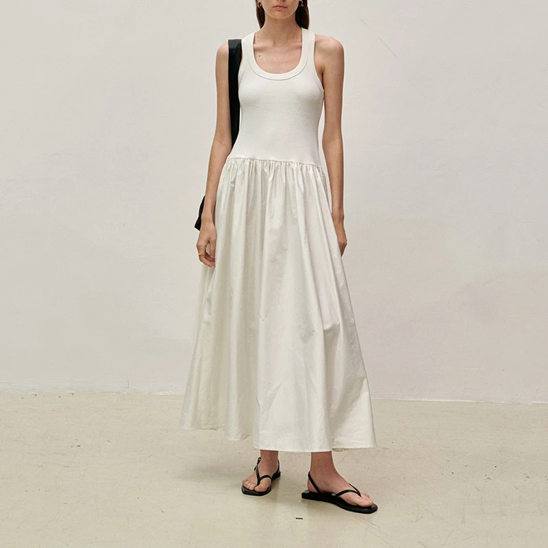 

Длинная юбка в скандинавском стиле с перекрестными бретелями, высокой талией и широким подолом, элегантная, для повседневной носки