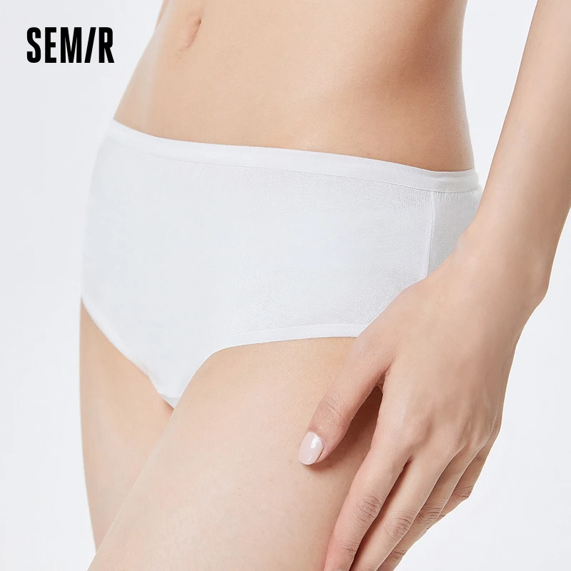 Semir Underwear Women Comfortable Fresh Antibacterial Briefs Healthy Breathable Underwear