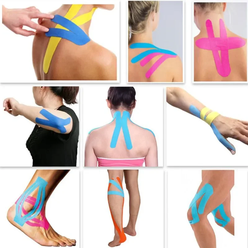 Kinesiology Tape Kinesio Tape Grip Tape  Athletic Recovery Elastic Kneepad Muscle Pain Relief Knee Pads Support Bandage Fitness