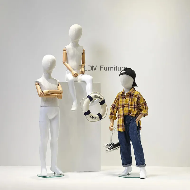 

Children's Half Body Mannequin with Head, Luxury Kids Display Torso Shop Window Display Model for Infant Toddler Clothing JT40M