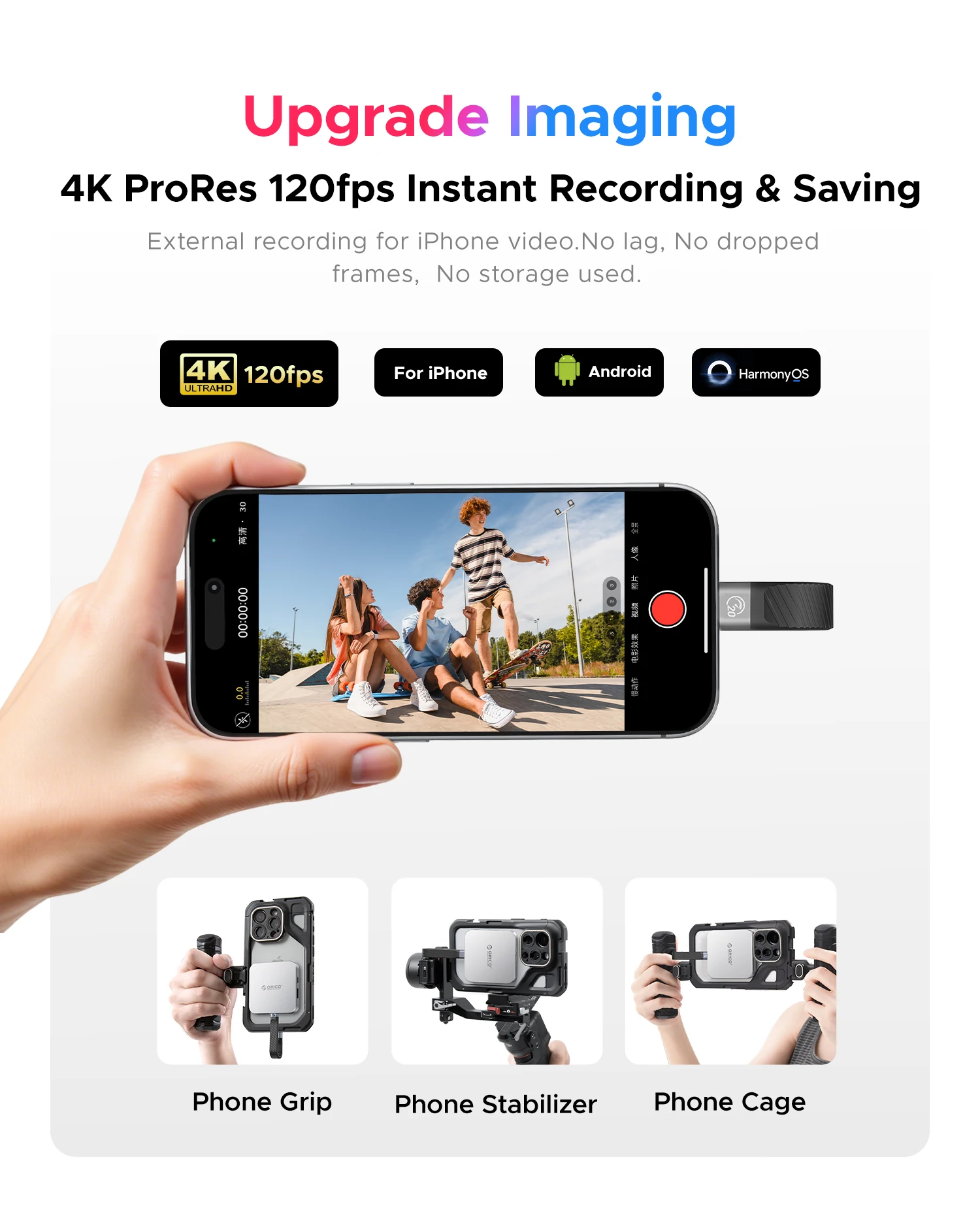 오리코 마그네틱 M.2 2230 NVMe SSD 외장 케이스 10Gbps USB C 도킹 스테이션 (4K60Hz HDMI-COM, SD/TF 카드 슬롯, 아이폰…