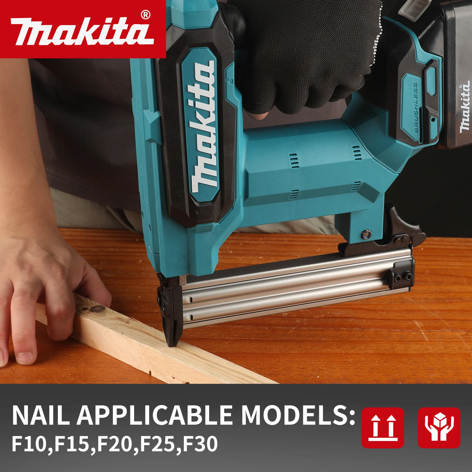 Makita F30 Rechargeable Nail Gun 100pcs Nail Capacity 81dB Low Noise Comfort Grip Upholstery Pet House Construction Power tools