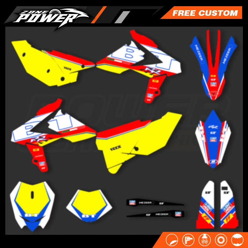 Powerzone Custom Backgrounds Graphics Decals Sticker for Beta RR 125 200 250 300 350 390 430 480 2013 2014 2015 2016 2017  09