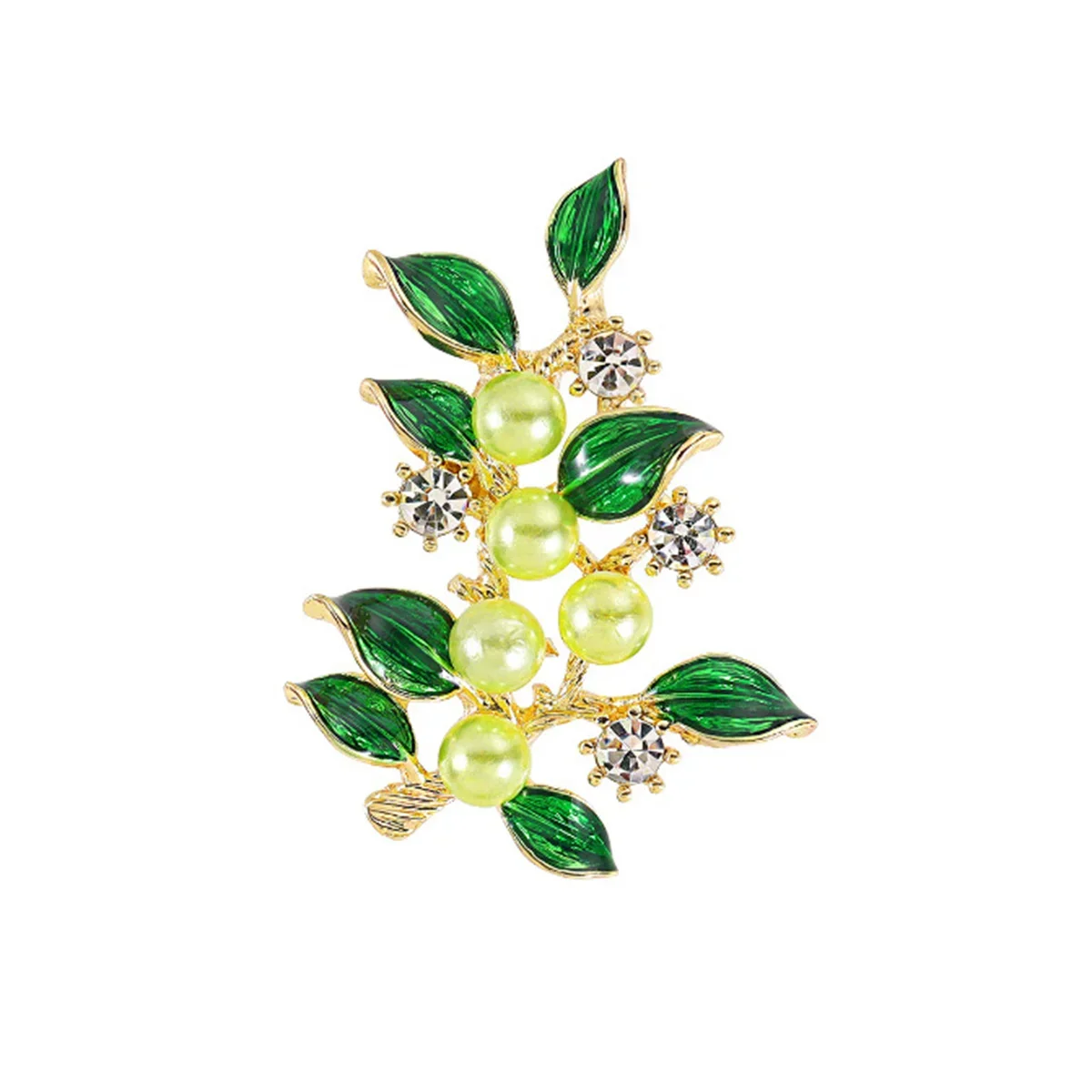 Green Leaf Plant Brooch for Men and Women Exquisite Trendy Clothing Accessories Elegant Party Banquet Wedding Gifts Souvenirs