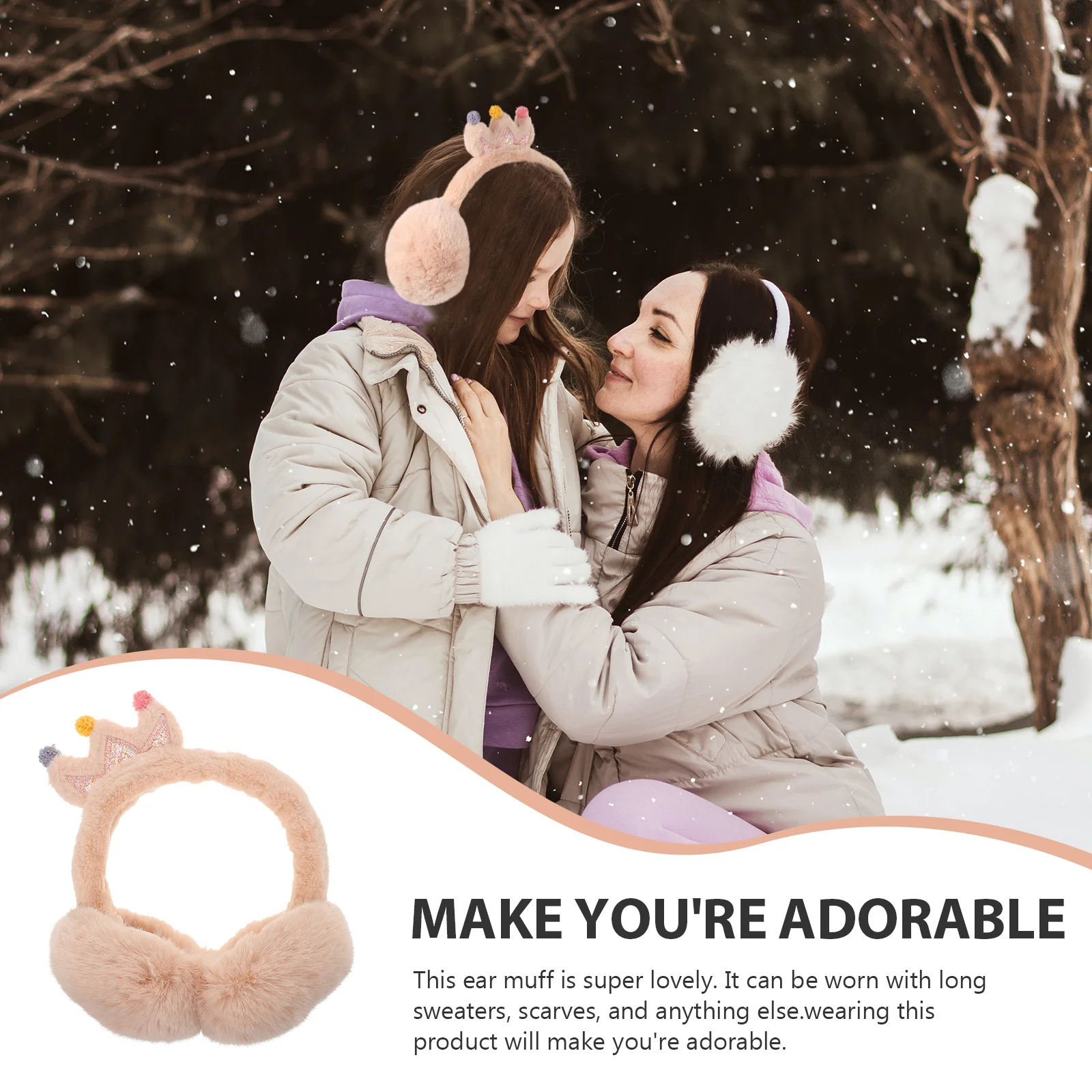 Portable Earmuff for Children Winter Warm Keeping Lovely Design High-Quality Material No Peculiar Smell Adorable