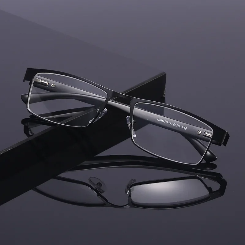 1 Men Business Titanium Alloy Reading Glasses Non Spherical 12 Layer Coated Lenses Eyeglasses Hyperopia Eyewear +1.0 To +4.0