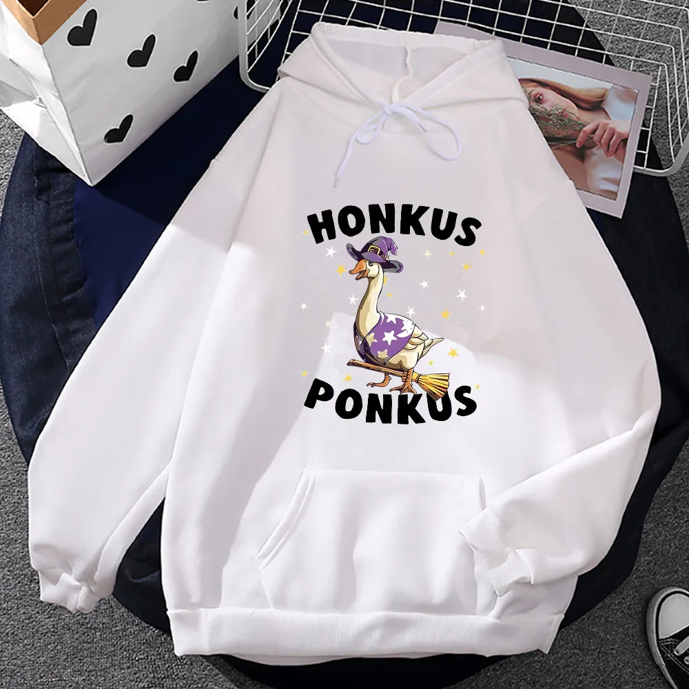 Honkus Ponkus Goose Funny Graphic Hoodies Autumn Fleece Sweatshirts Men/women Long Sleeve Pullovers High Quality Brand Clothes