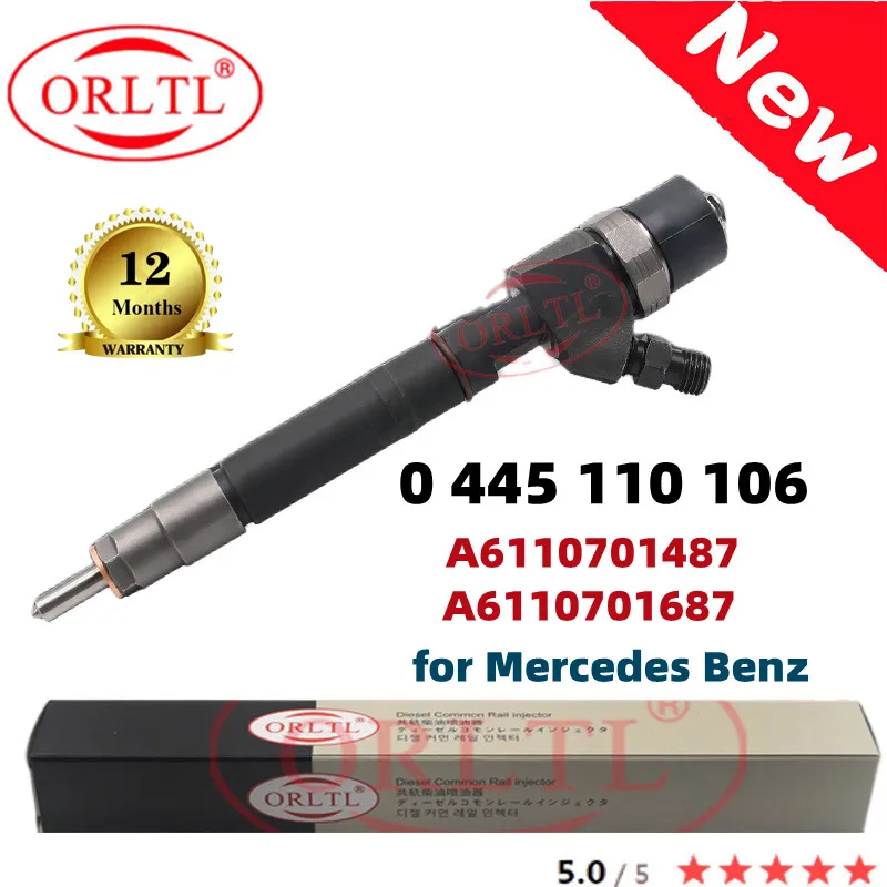 ORLTL Diesel 0 445 110 106 0445110106 6110701487 6110701687 for Mercedes Benz A6110701487 A6110701687 High Quality Injector