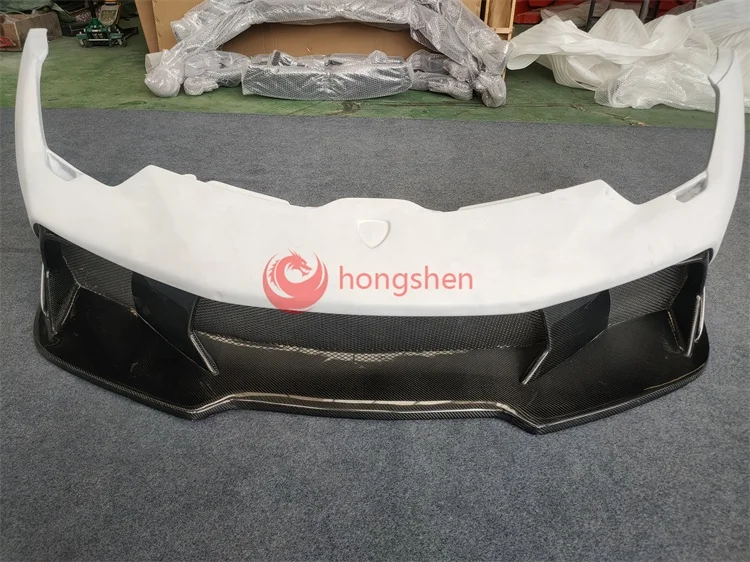 

V Style Half Carbon Fiber Front Bumper Diffuser Body Kit Designed for Lamborghini LP610-4 LP580 Huracan