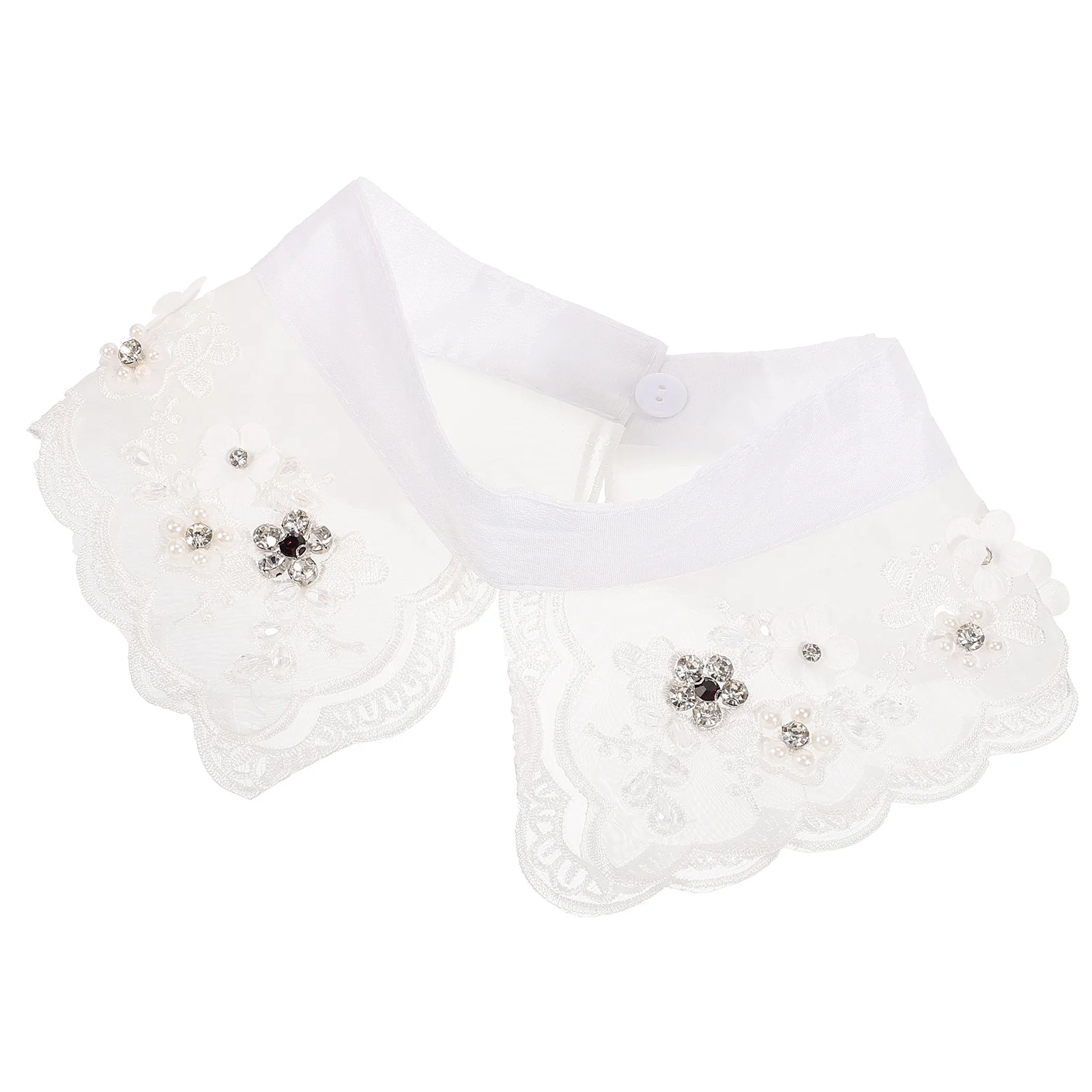 

Women Fake Collar Detachable Lace Cotton Shirt Collar Attachment Breathable Soft Comfortable Blouse Decoration Party Wedding
