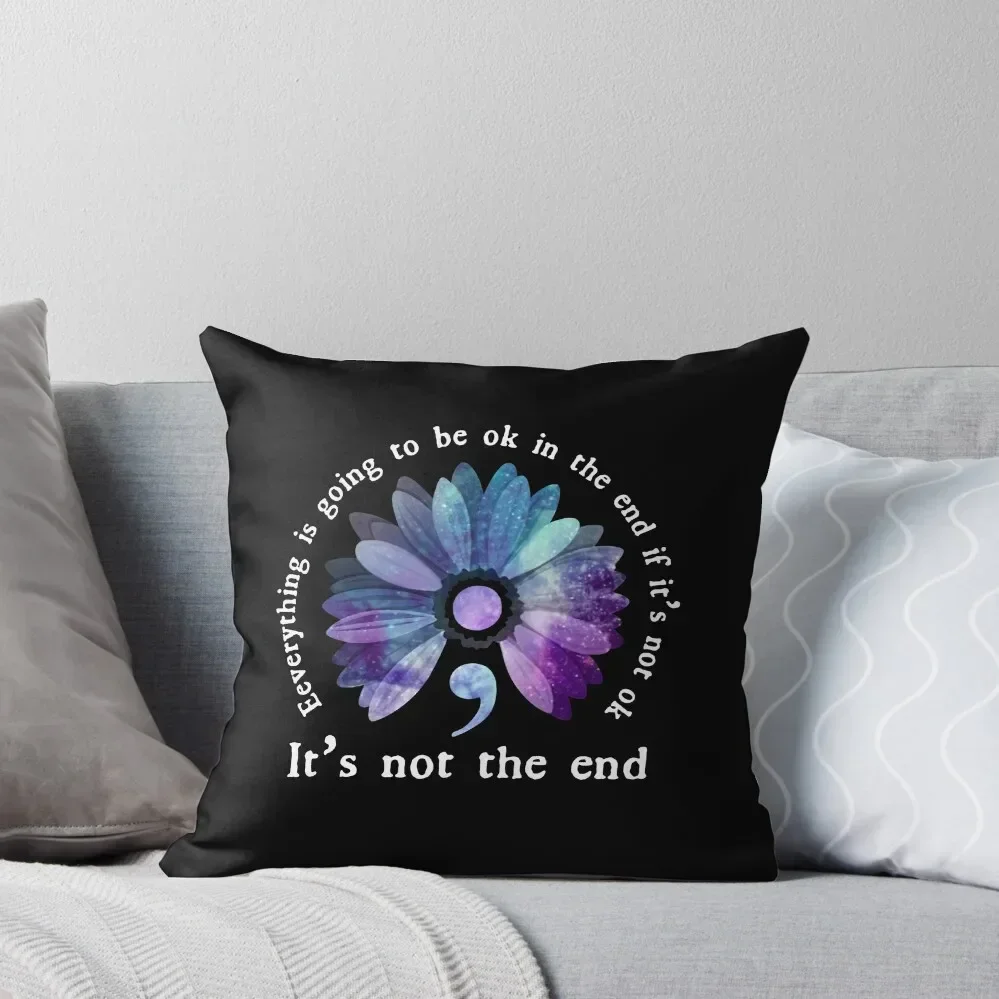 

Everything is going to be ok in the end if it's not ok it's not the end Throw Pillow Pillow Decor Christmas Pillow