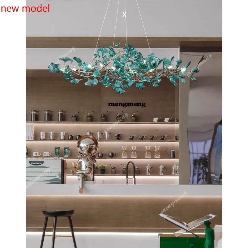 

M138Guangdong Zhongshan Lighting Chandelier Villa Bar Ginkgo Biloba Living Room Dining Light