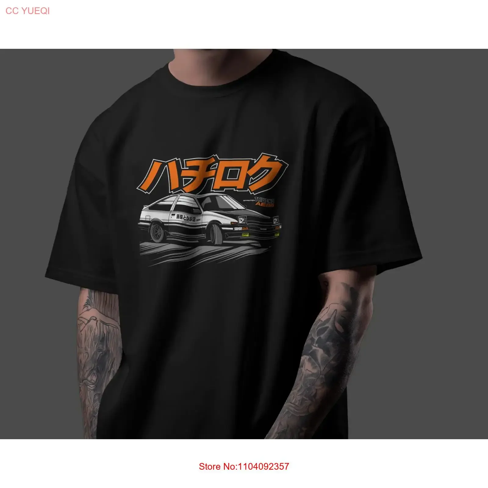AE86 Initial D Fan Art T Shirt JDM Trueno Drift Car  vintage Washed fashion Stretched homme Slightly Breathable