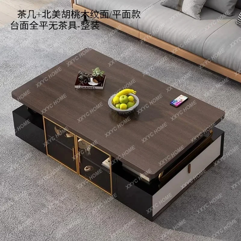 XX Marble coffee table walnut living room home high-end light luxury modern