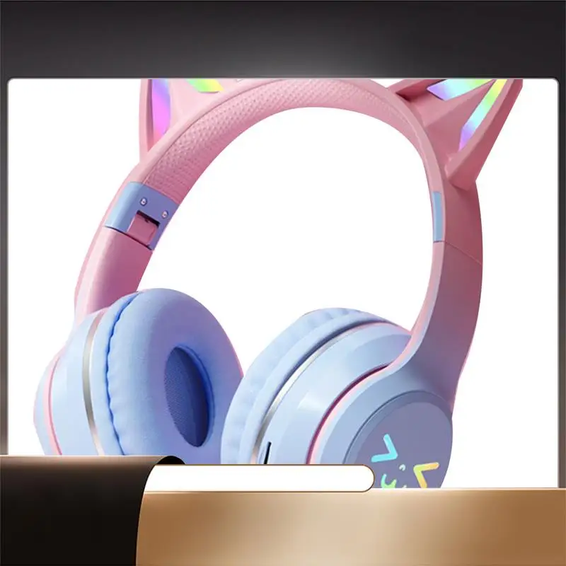 

SOYTO Gradient Color Wireless Headphones Bluetooth Headsets With Mic Foldable HIFI Supports TF Card Noise Cancel Earphone-X64A