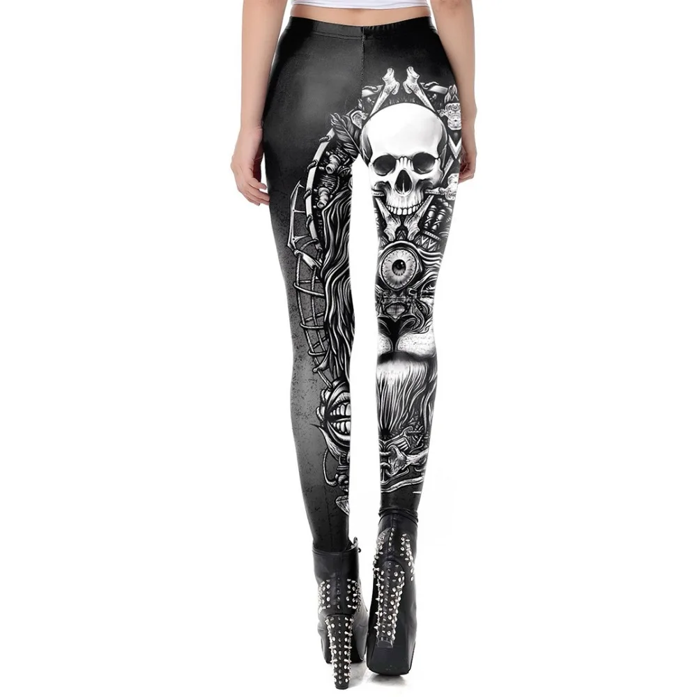 Halloween 3d Digital Printing Skull Points Sports Yoga Small Leg Tight Bottoms Female New Products Legging Women Gothic Clothing