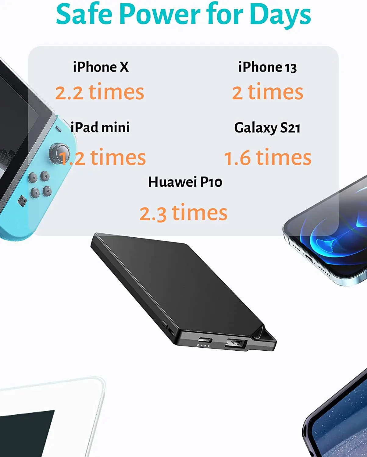 TNTOR Ultra-thin mini 8mm power bank 10000mAh 5v 2A fast charging power bank outdoor battery for iPhone 14 13 12 pro Xiaomi