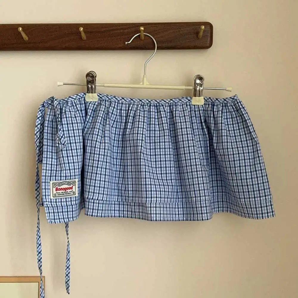 جديد منقوشة تنورة صغيرة Y2K الشارع الشهير عالية الخصر شعرية تنورة صغيرة خمر Harajuku Ruched التنانير الجينز الديكور