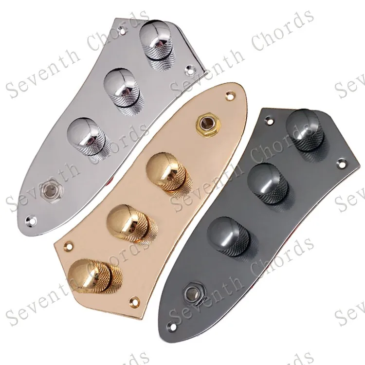 JB Electric Bass Pre‑Wired Control Plate Assembly Complete Metal Circuit Harness With Potentiometer Output Jack Bass