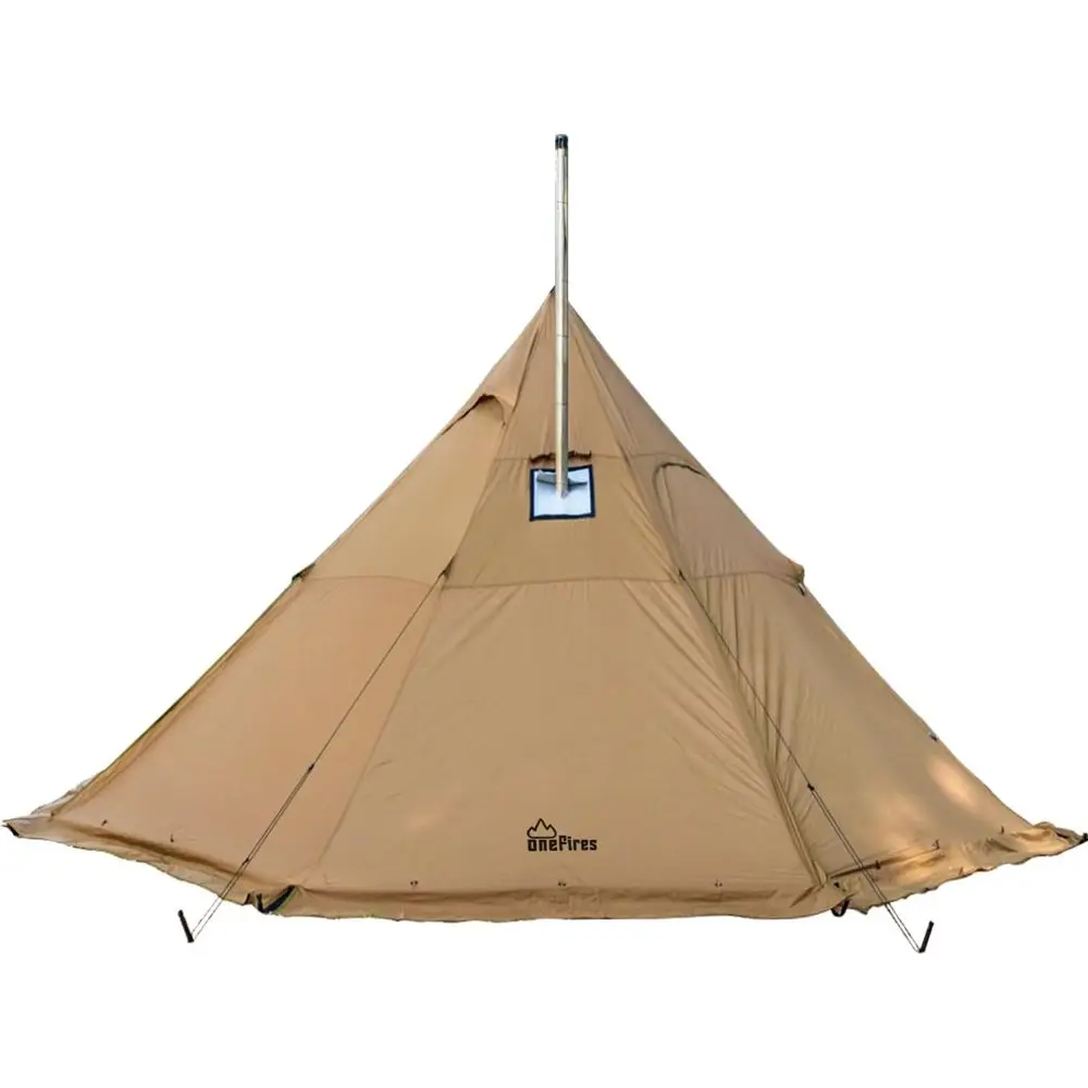 

Large Family Camping Tent for 4-8 People with Stove Jack and Outdoor Living Space